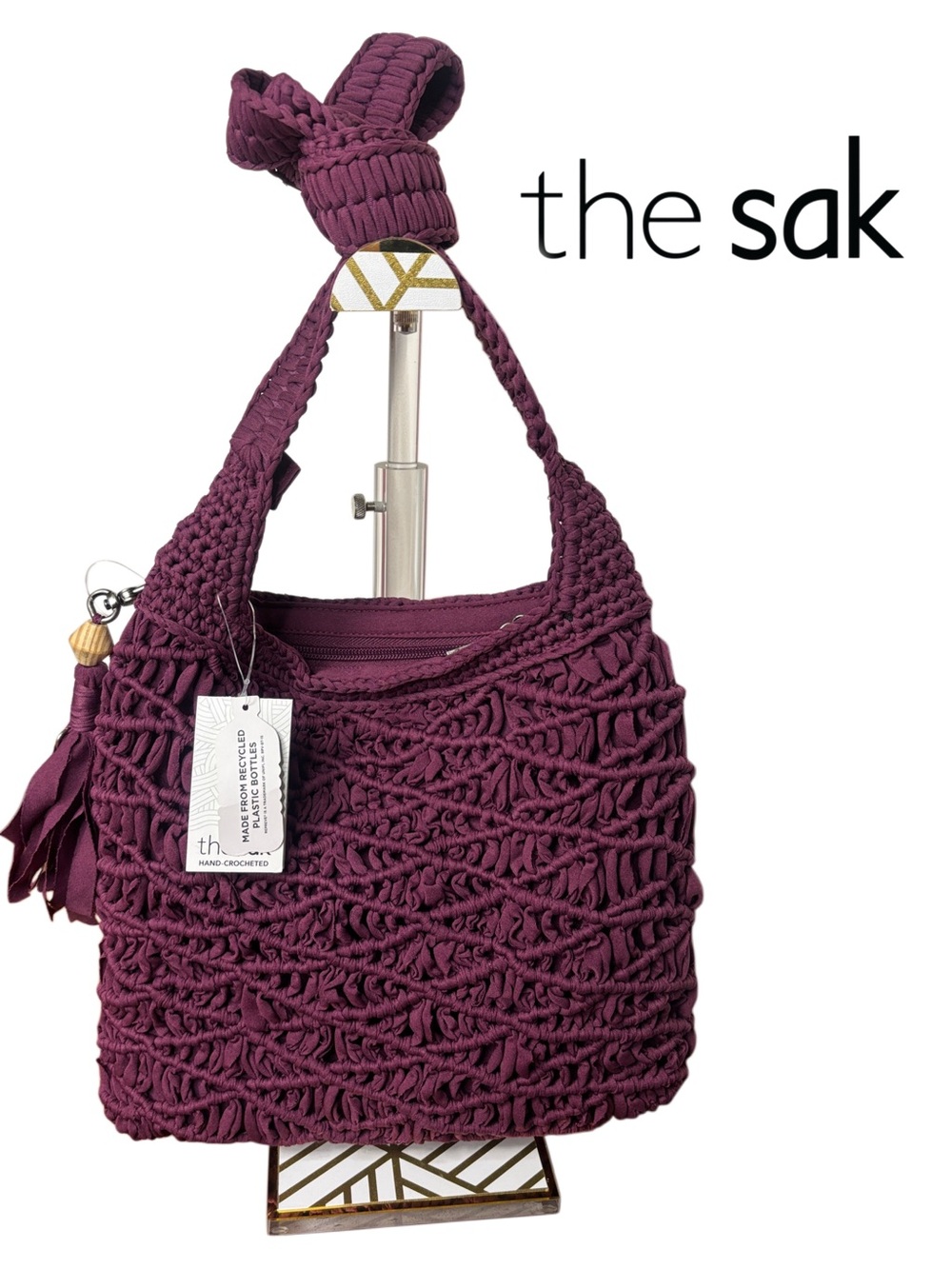 The SAK Carlisle handwoven plum crossbody bag- NEW (NWT)